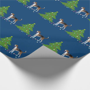 American Foxhound Christmas Design Wrapping Paper