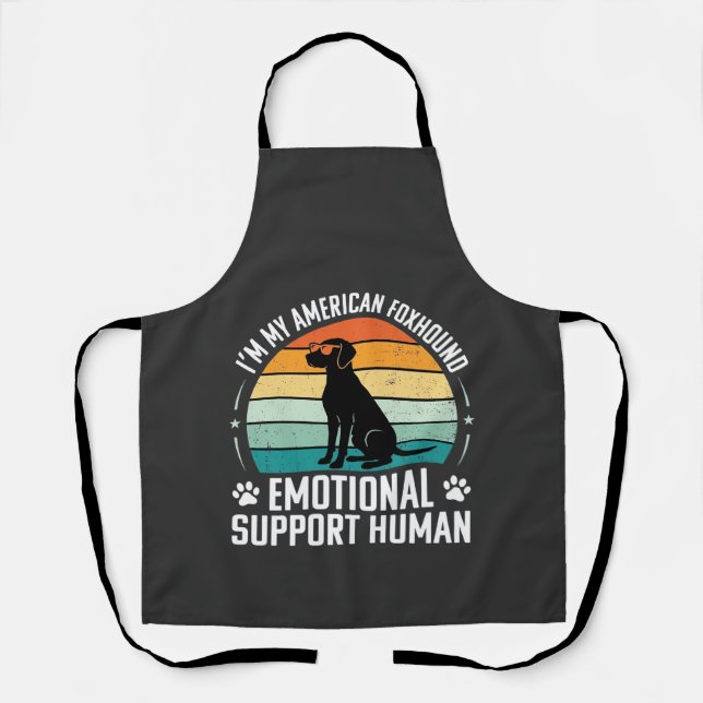 American Foxhound Emotional Support Human Dog Apron (Front)
