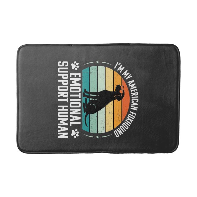 American Foxhound Emotional Support Human Dog Bath Mat (Front)