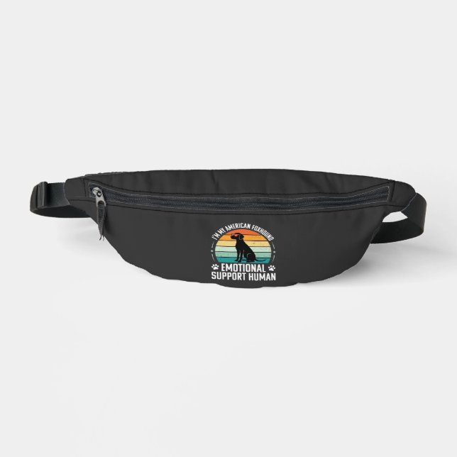 American Foxhound Emotional Support Human Dog Fanny Pack (Front)