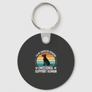 American Foxhound Emotional Support Human Dog Keychain