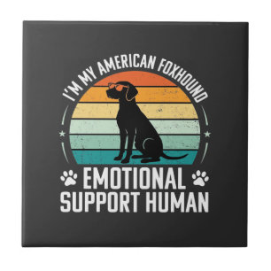 American Foxhound Emotional Support Human Dog Tile