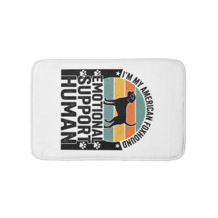 American Foxhound Emotional Support Human Shirt De Bath Mat