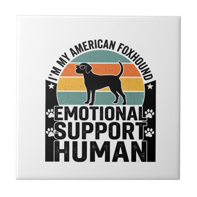 American Foxhound Emotional Support Human Shirt De Tile (Front)