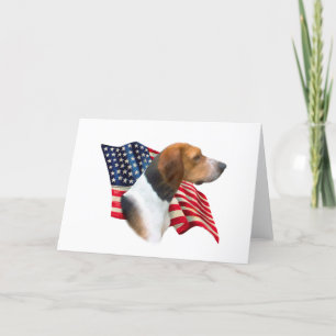 American Foxhound Flag Card