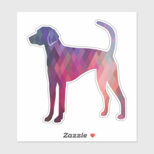American Foxhound Geometric Pattern Silhouette