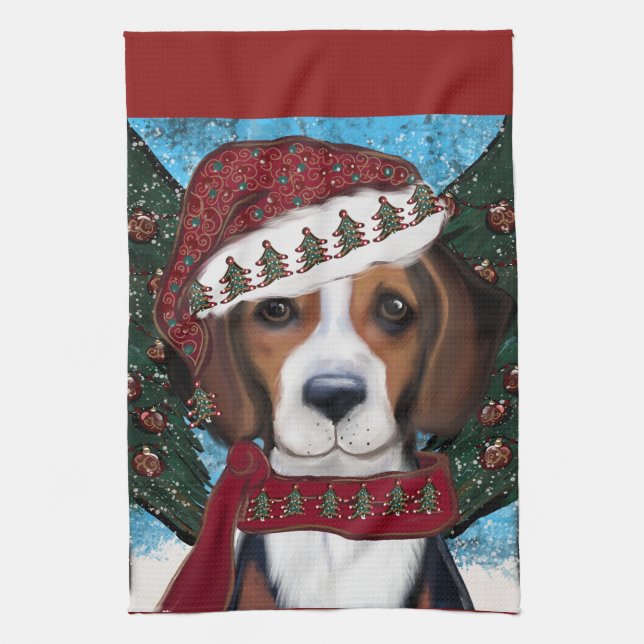 American Foxhound  Kitchen Towel (Vertical)