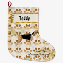 American Foxhound on Tan Leaves