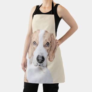 American Foxhound Painting - Cute Original Dog Art Apron