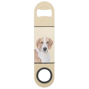 American Foxhound Painting - Cute Original Dog Art Bar Key