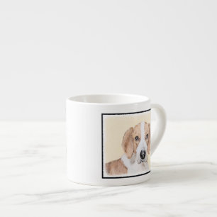 American Foxhound Painting - Cute Original Dog Art Espresso Cup