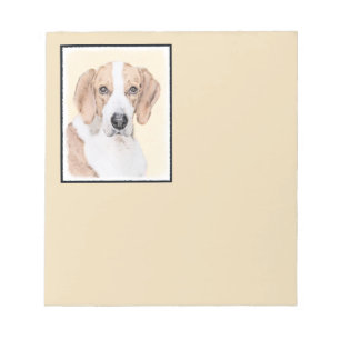 American Foxhound Painting - Cute Original Dog Art Notepad