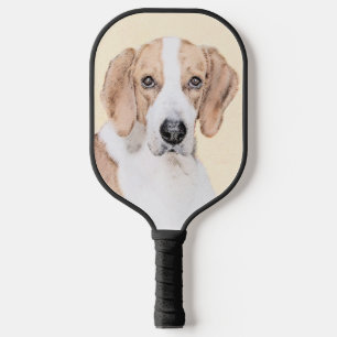 American Foxhound Painting - Cute Original Dog Art Pickleball Paddle