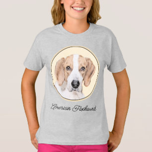 American Foxhound Painting - Cute Original Dog Art T-Shirt