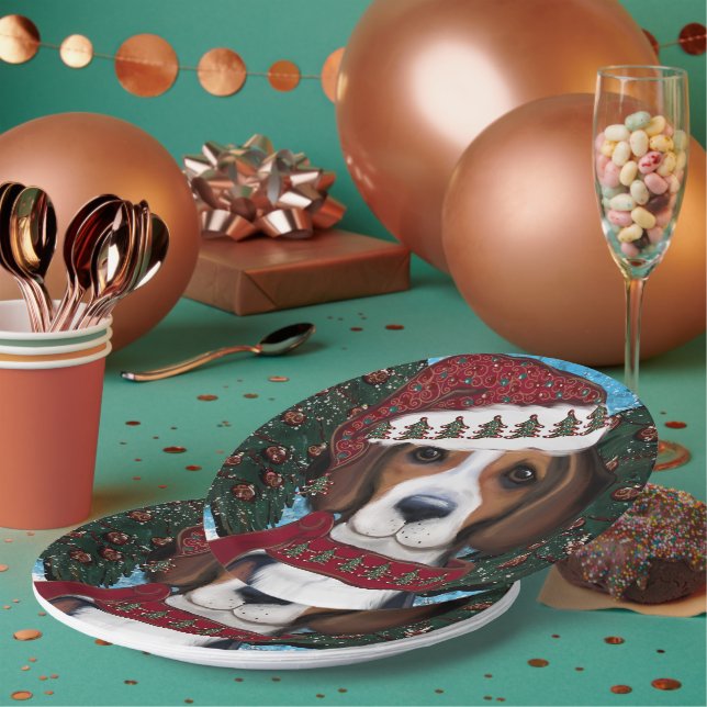 American Foxhound  Paper Plate (Multi)