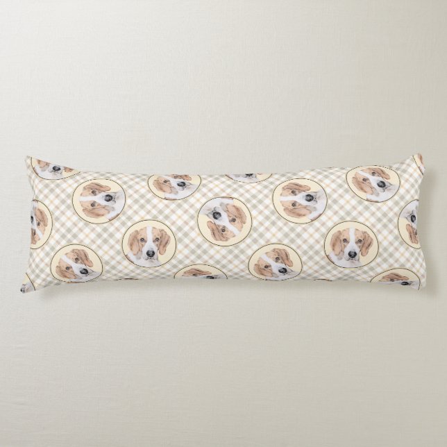 American Foxhound Red Walker Cute Painting Dog Art Body Pillow (Front)