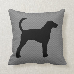 American Foxhound Silhouette Throw Pillow