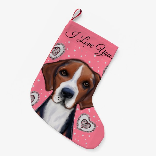 American Foxhound  Small Christmas Stocking (Front (Hanging))
