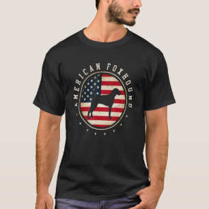 American Foxhound Usa Flag 4th July Dog Mom Dad T-Shirt