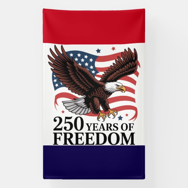 American Freedom 250‑Year Tribute Banner (Vertical)