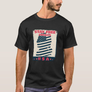 American Freedom Glory Flag Flying USA America Ind T-Shirt