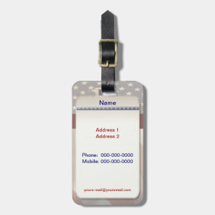 American Freedom Luggage Tag