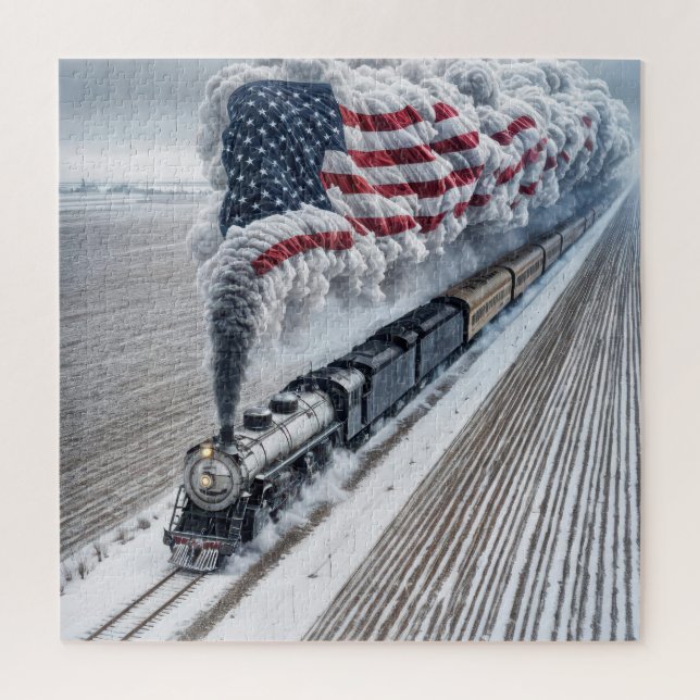 American Freedom Train Jigsaw Puzzle (Vertical)