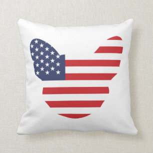 American Frenchie Throw Pillow