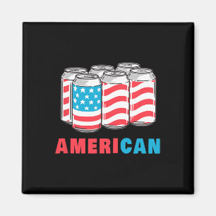 American Funny 4th Of July Beer Patriotic Usa Flag Magnet