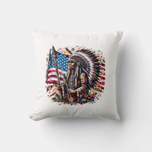 American g=Heritage dayThrow Pillow