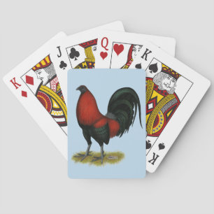 American Game BB Black Red Rooster Playing Cards