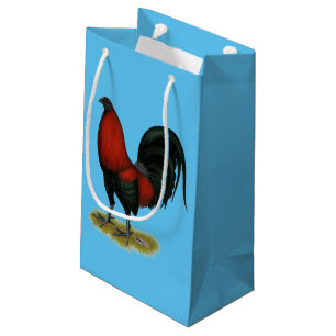 American Game BB Black Red Rooster Small Gift Bag