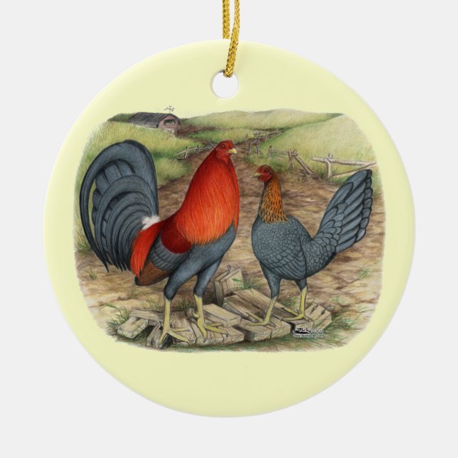 American Game Blue Reds Ceramic Ornament (Front)