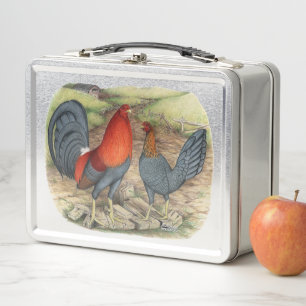 American Game Blue Reds Metal Lunch Box