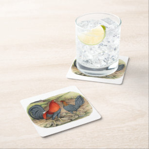 American Game Blue Reds Square Paper Coaster