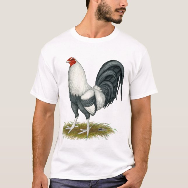 American Game Silver Blue Gamecock T-Shirt (Front)