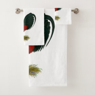 American Gamecock:  Brown Red Bath Towel Set