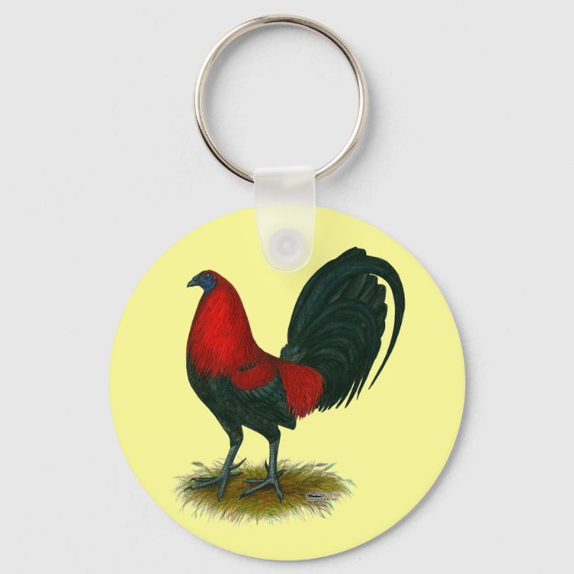 American Gamecock:  Brown Red Keychain (Front)