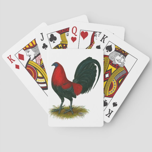 American Gamecock:  Brown Red Playing Cards (Back)