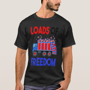 American Garbage Truck Patriotic Usa 4th Of July B T-Shirt