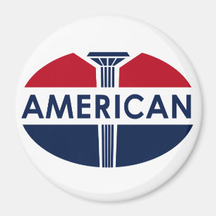 American Gas Station sign. Flat version Magnet