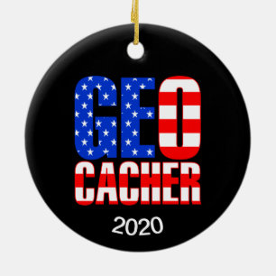 American Geocacher Ceramic Ornament