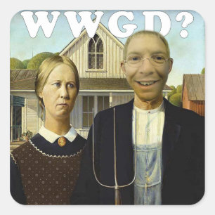 American Gerb Square Sticker