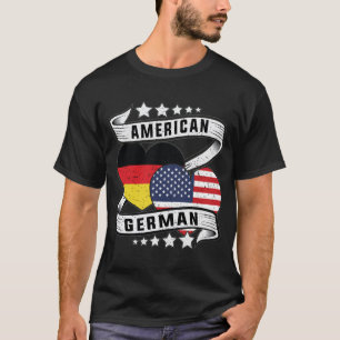 American german flag shirt Half german