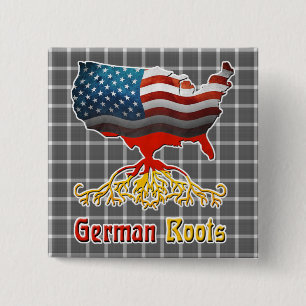 American German Roots Button
