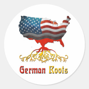 American German Roots Classic Round Sticker