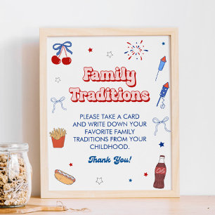 American Girl Baby Shower Family Traditions Game Poster