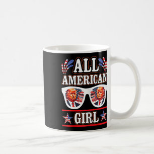 American Girl Retro Love Heart Trump Usa American Coffee Mug