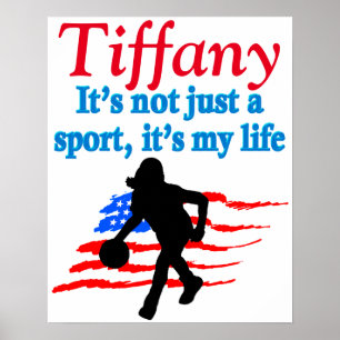 AMERICAN GIRLS BASKETBALL PERSONALIZED POSTER