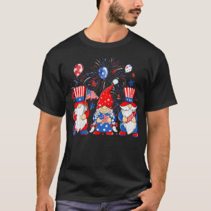 American Gnomes 4th Of July USA Independence For M T-Shirt